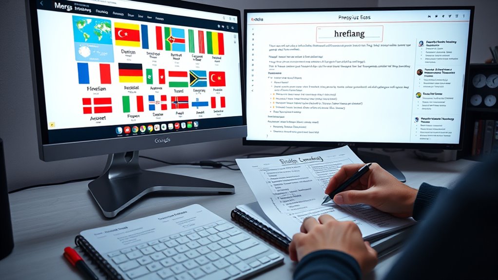 consistent multilingual website structure