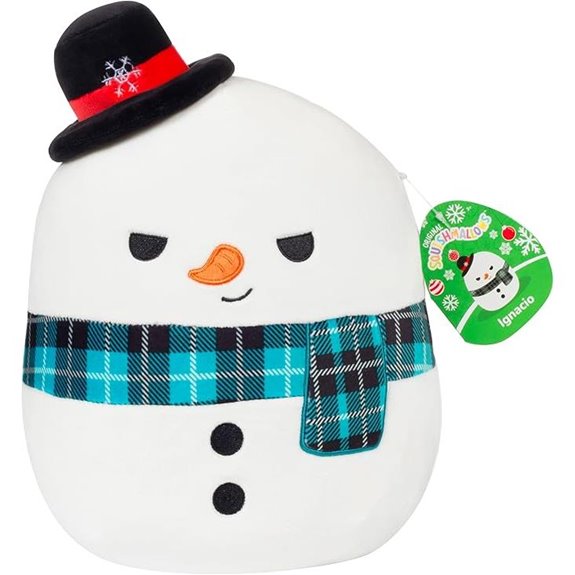 Squishmallows 10-Inch Ignacio Christmas Snowman Plush Toy