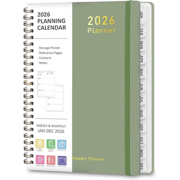 2026 Academic Planner - Weekly and Monthly Calendar