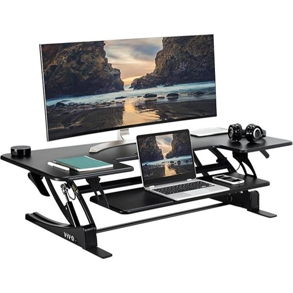 VIVO 48-Inch Adjustable Sit-Stand Desk Converter