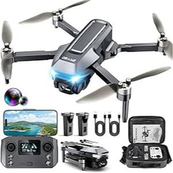 GPS Drone with Camera 4K FPV Foldable 46Min 2 Batteries