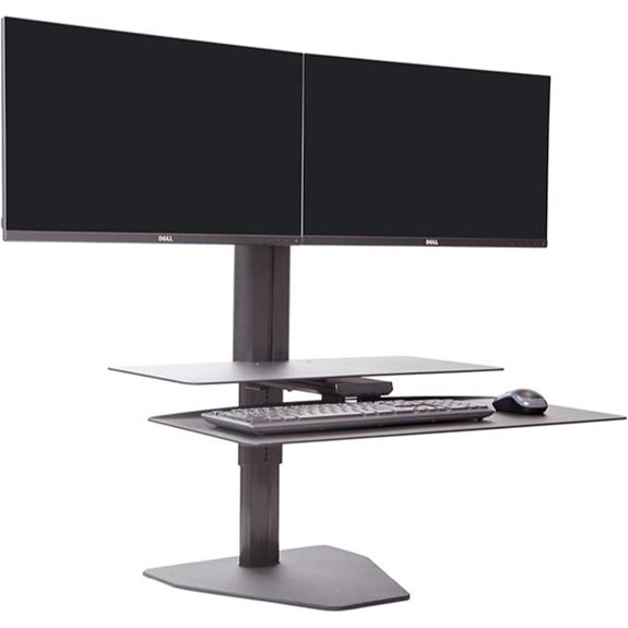 Sit2Stand Standing Desk Converter with Dual Monitor Mount