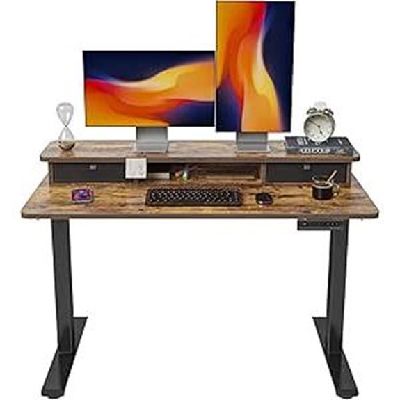 Fezibo Adjustable Electric Standing Desk with Storage
