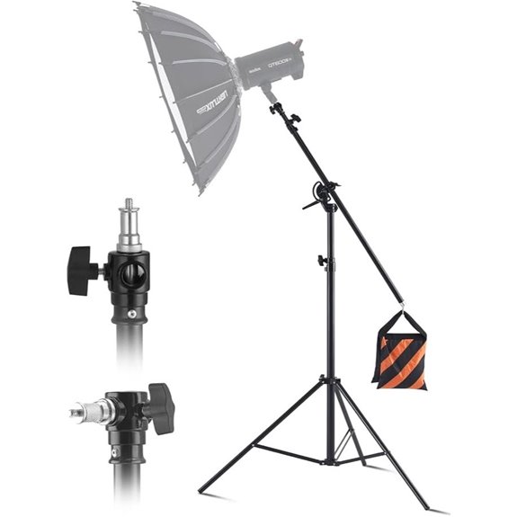 VEVOR Adjustable Light Stand with Boom and Sandbag
