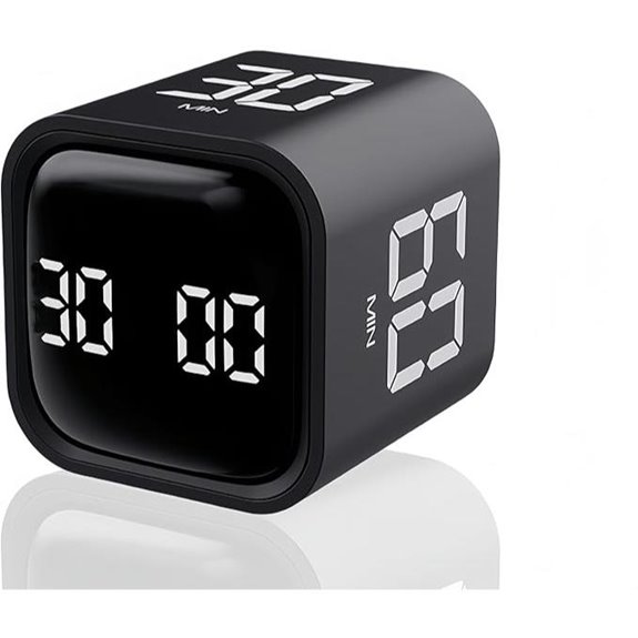 Digital Cube Pomodoro Timer for Productivity (Black)