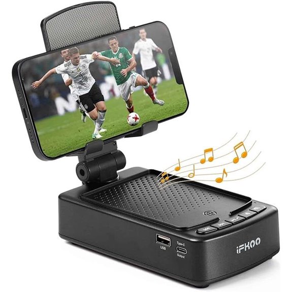 Bluetooth Phone Stand with Speaker for iPhone/Android