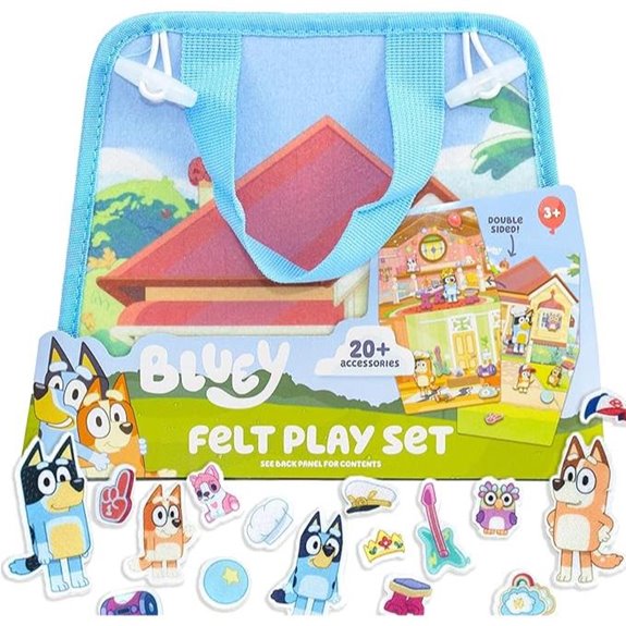 Bluey Felt Playhouse with 20 Characters & Accessories