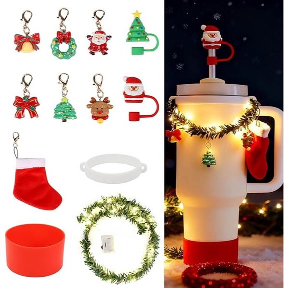 Christmas Stanley Cup Accessories Set (12 Pcs)