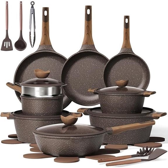 CAROTE 26PCS Non-Stick Pots and Pans Set