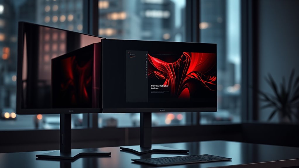 contrast panel color glare