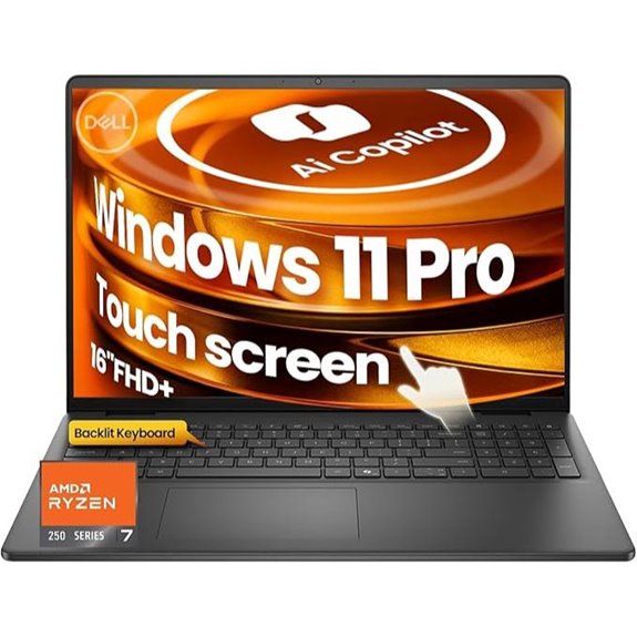 Dell 16 Touchscreen Business Laptop with Ryzen 7
