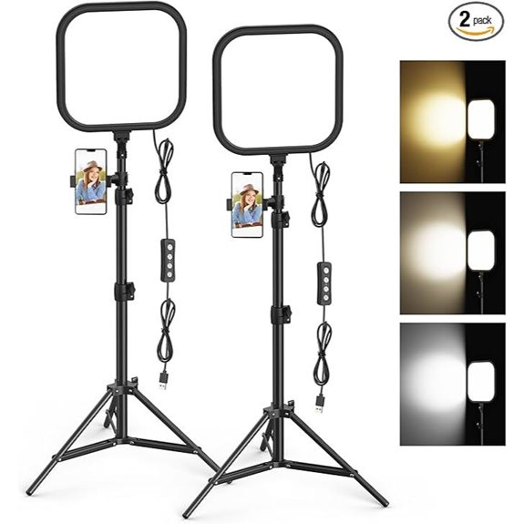 Hagibis 15W Dimmable Video Light Kit with Tripod