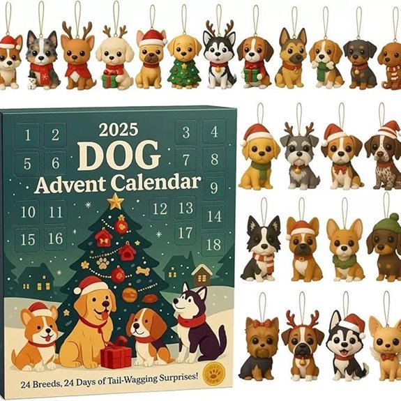 2025 Christmas Dog Advent Calendar for Dog Lovers