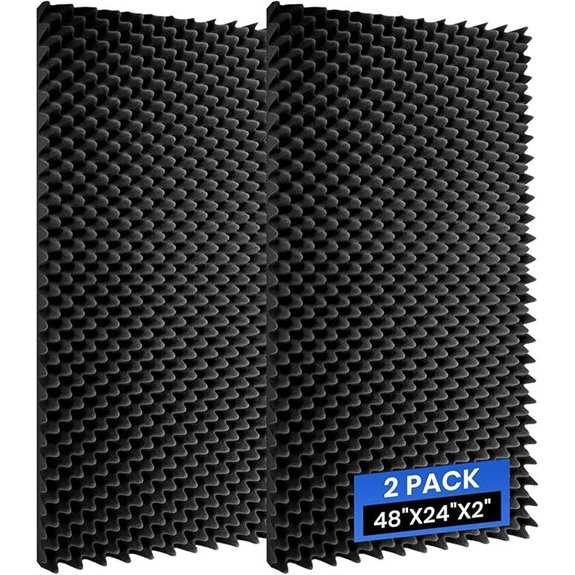 2 Pack Acoustic Foam Panels for Soundproofing