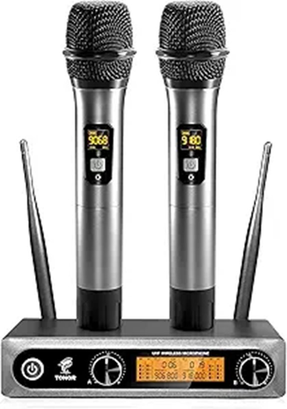 TONOR Wireless Microphone System with Dual Handheld Mics