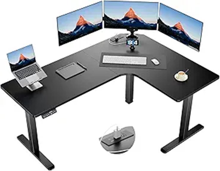 HUANUO 63 Dual Motor L-Shaped Sit-Stand Desk