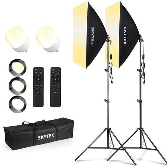 Skytex 2-Pack Softbox Lighting Kit with LED Bulbs