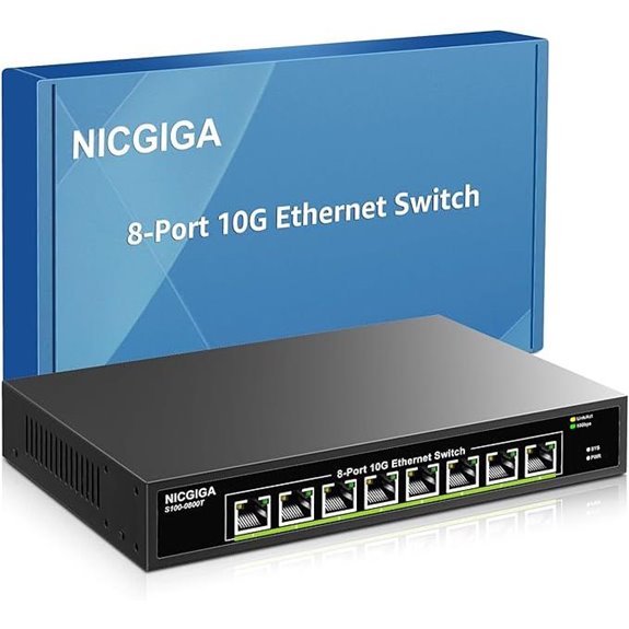 NICGIGA 8-Port 10G Ethernet Switch Plug & Play