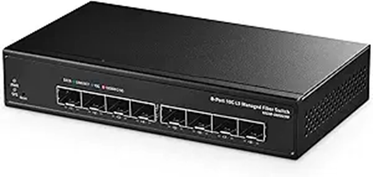 8-Port 10Gb SFP Managed Network Switch