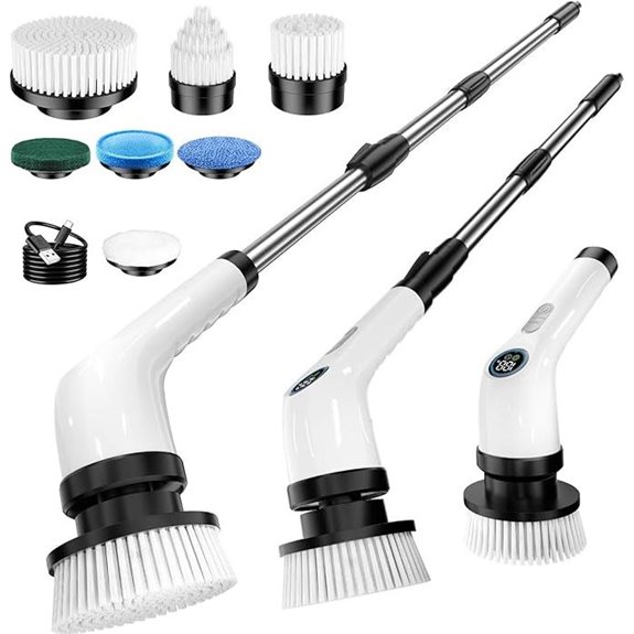 Electric Spin Scrubber with 7 Brush Heads