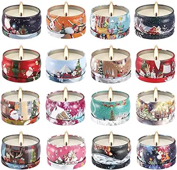 16 Pack Christmas Scented Candles Gift Set