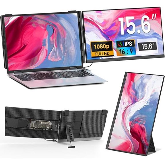 15.6 FHD Portable Laptop Monitor with Dual Extender