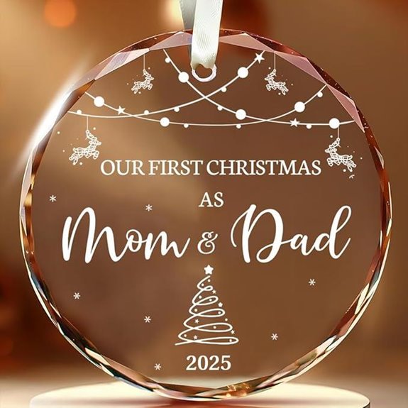 BSQUIELE Our First Christmas As Mom & Dad Ornament