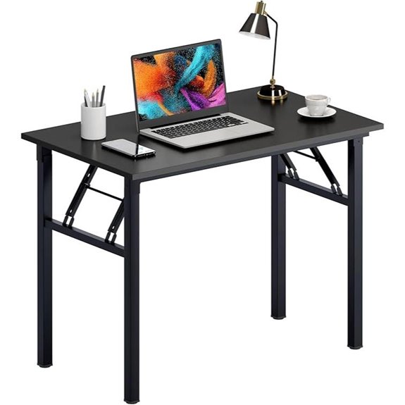 Foldable Black Computer Desk with BIFMA Certification