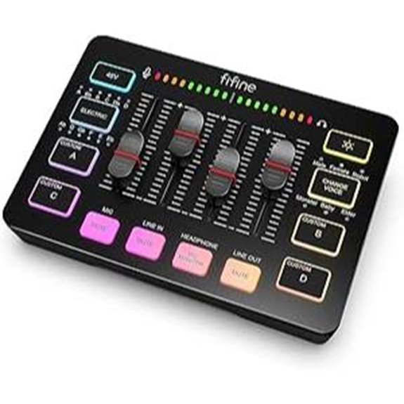 FIFINE Gaming Audio Mixer with XLR Microphone Interface