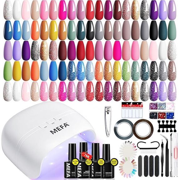 MEFA Gel Nail Polish Kit with UV Light