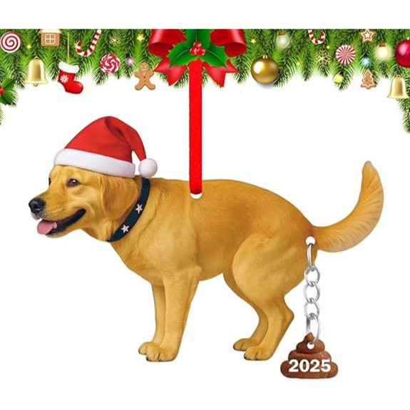 FaCraft Golden Retriever Christmas Ornament for Dog Lovers