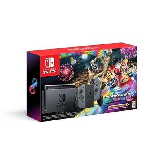 Nintendo Switch with Gray Joy-Con & Mario Kart 8