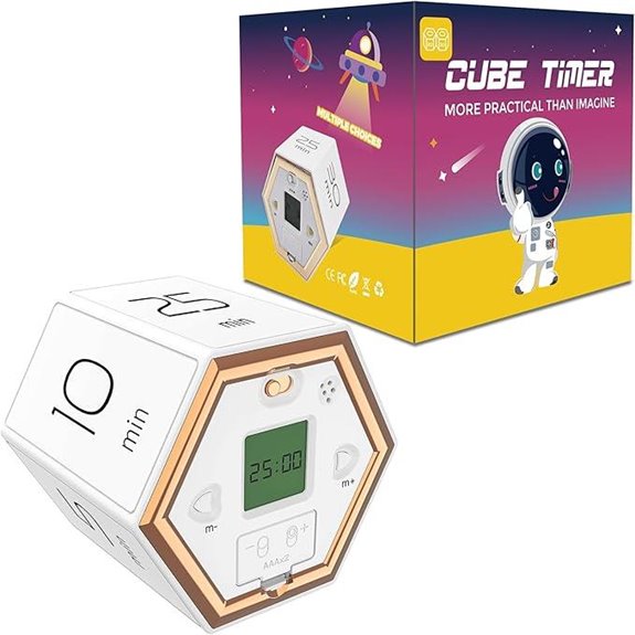 Hexagon Flip Kitchen Timer with Magnetic Suction