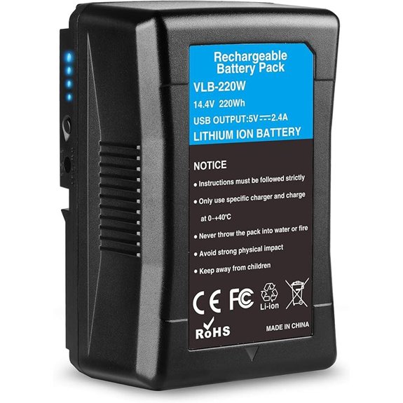 KUNLUN 220Wh V Mount D-TAP Battery for Cameras