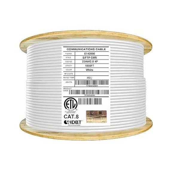 Elite Cat8 Shielded Riser Cable 1000ft