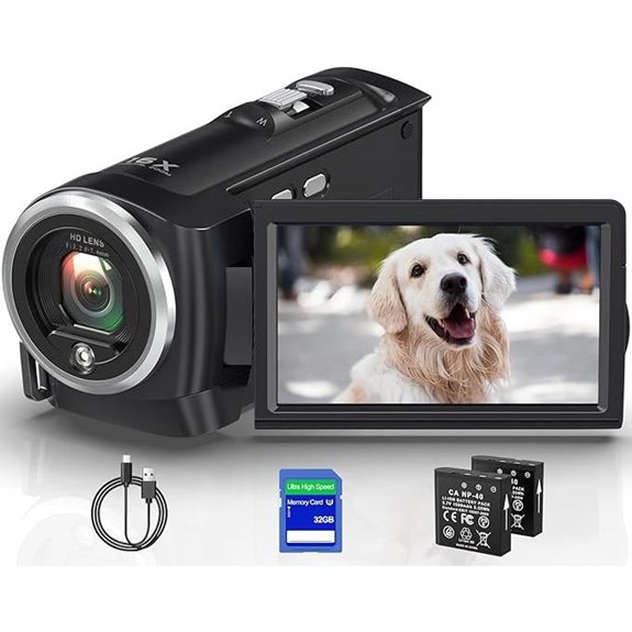 2.7K Video Camcorder with 16X Zoom and 32GB Card