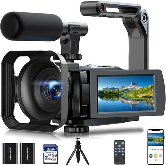 5K Video Camcorder with Night Vision and Accessories