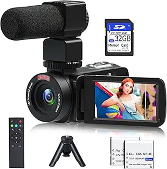 1080P 30MP Vlogging Camera with Night Vision & Accessories