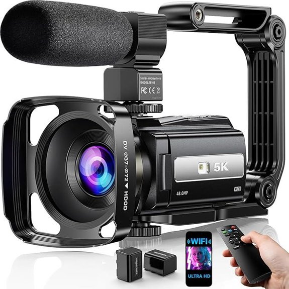 UHD 5K Vlogging Camera with Stabilizer and Accessories