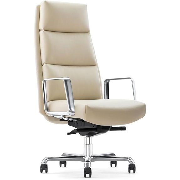 Genuine Leather Executive Office Chair with Recline