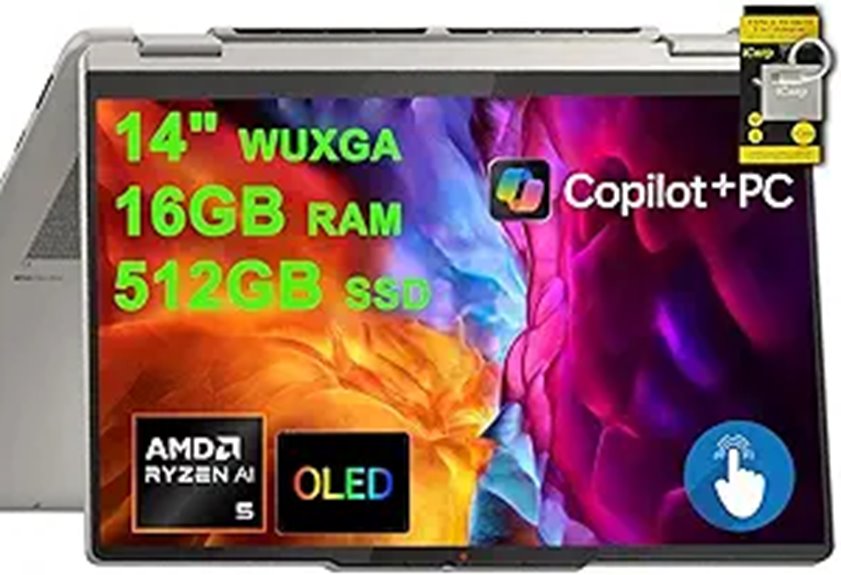 Lenovo Yoga 7 14 OLED Touch Laptop with Ryzen AI