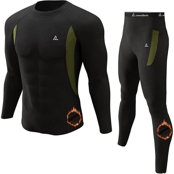 CL convallaria Men's Thermal Underwear Long Johns Set