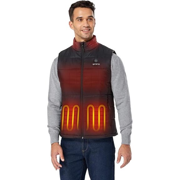 ORORO Men's Lightweight Heated Vest with USB-C Battery