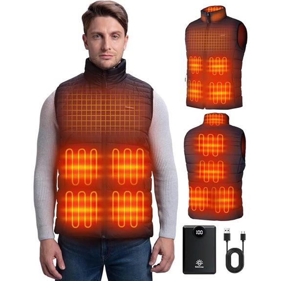 Heated Vest for Men with 9 Heating Zones