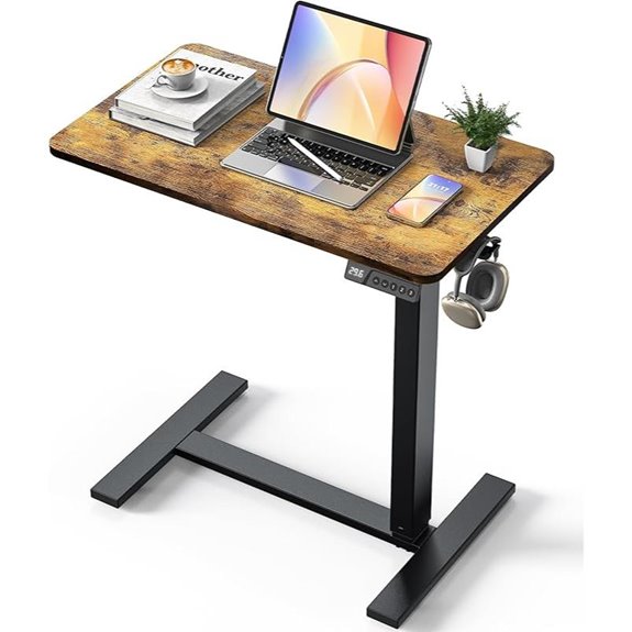 Adjustable Height Standing Desk with Wheels and Compact Size