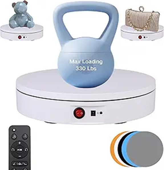 JAYEGT Motorized Rotating Display Stand with Remote