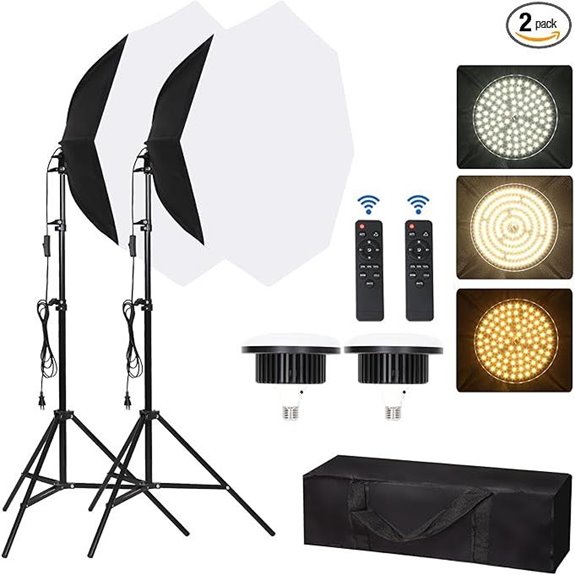 Octagonal Softbox Lighting Kit for Photography and Video