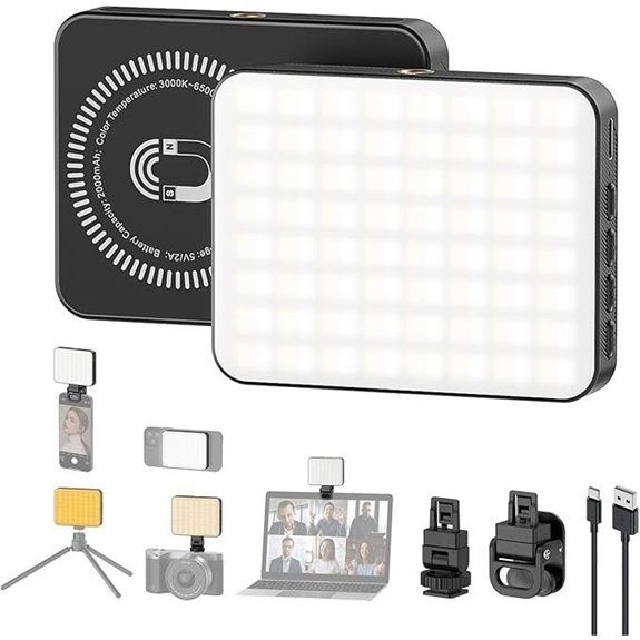 Smiling Shark Portable LED Video Light with Clip