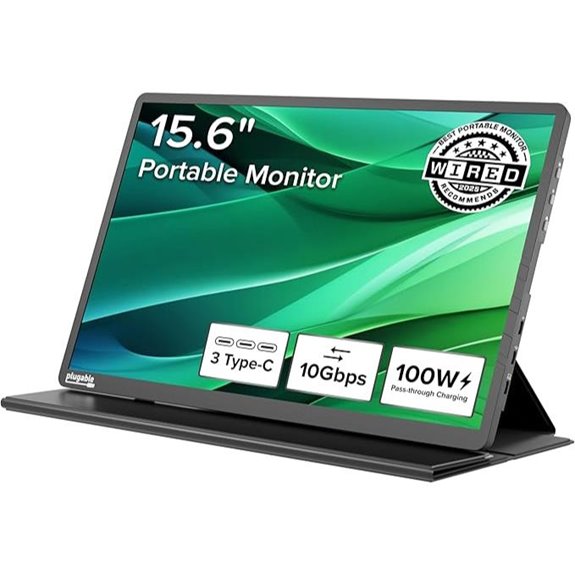 Plugable 15.6 USB-C Portable Monitor with Hub