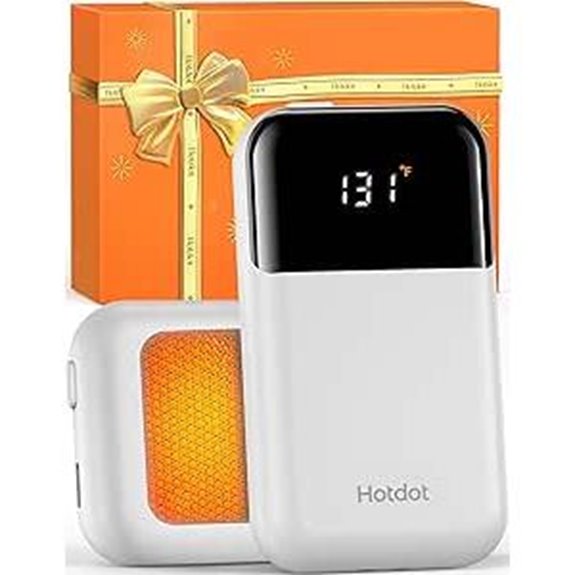 Hotdot Rechargeable Hand Warmers with Temperature Display